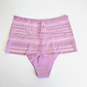 NWT Victoria’s Secret Pink High Waist No Show Thong Mesh Panty Underwear